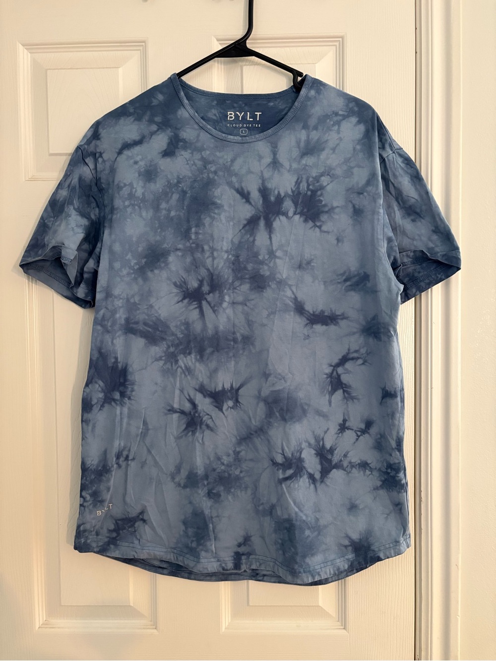BYLT Basics Men's Blue Tie-Dye Short Sleeve Crew Tee